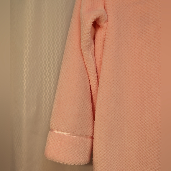 Charter Club Intimates Petite Long-Sleeved Zip-Front Robe, Pastel Pink P/S, NWOT - Picture 6 of 13